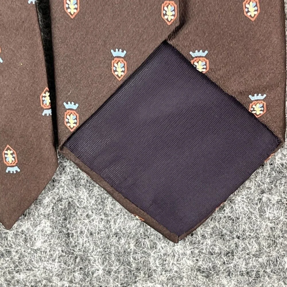 Vintage 1970s John Weitz Burma Tie Mens Brown Polyster 53